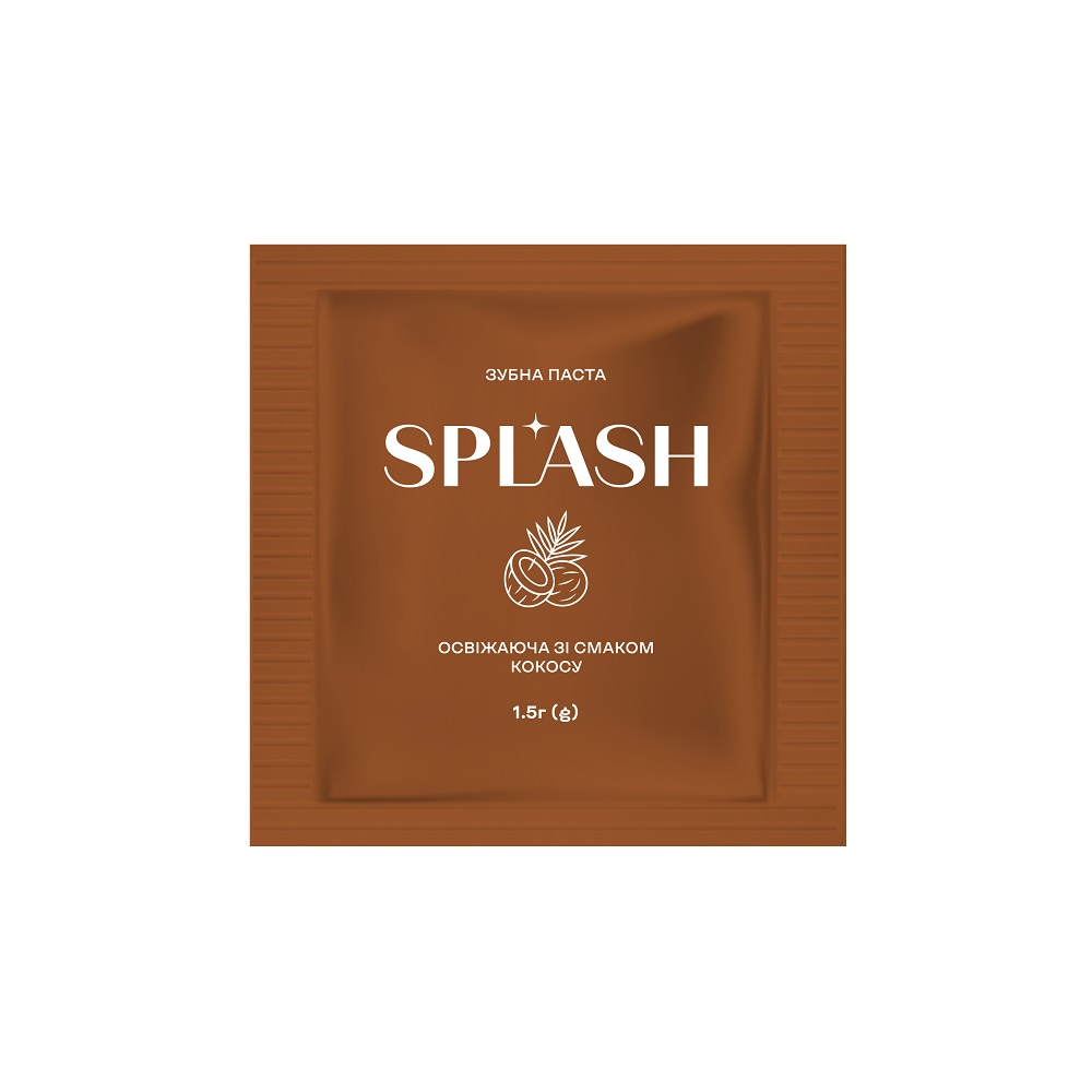 Миниатюра Зубная паста освежающая со вкусом кокоса Splash Миниатюра Зубная паста освежающая со вкусом кокоса Splash