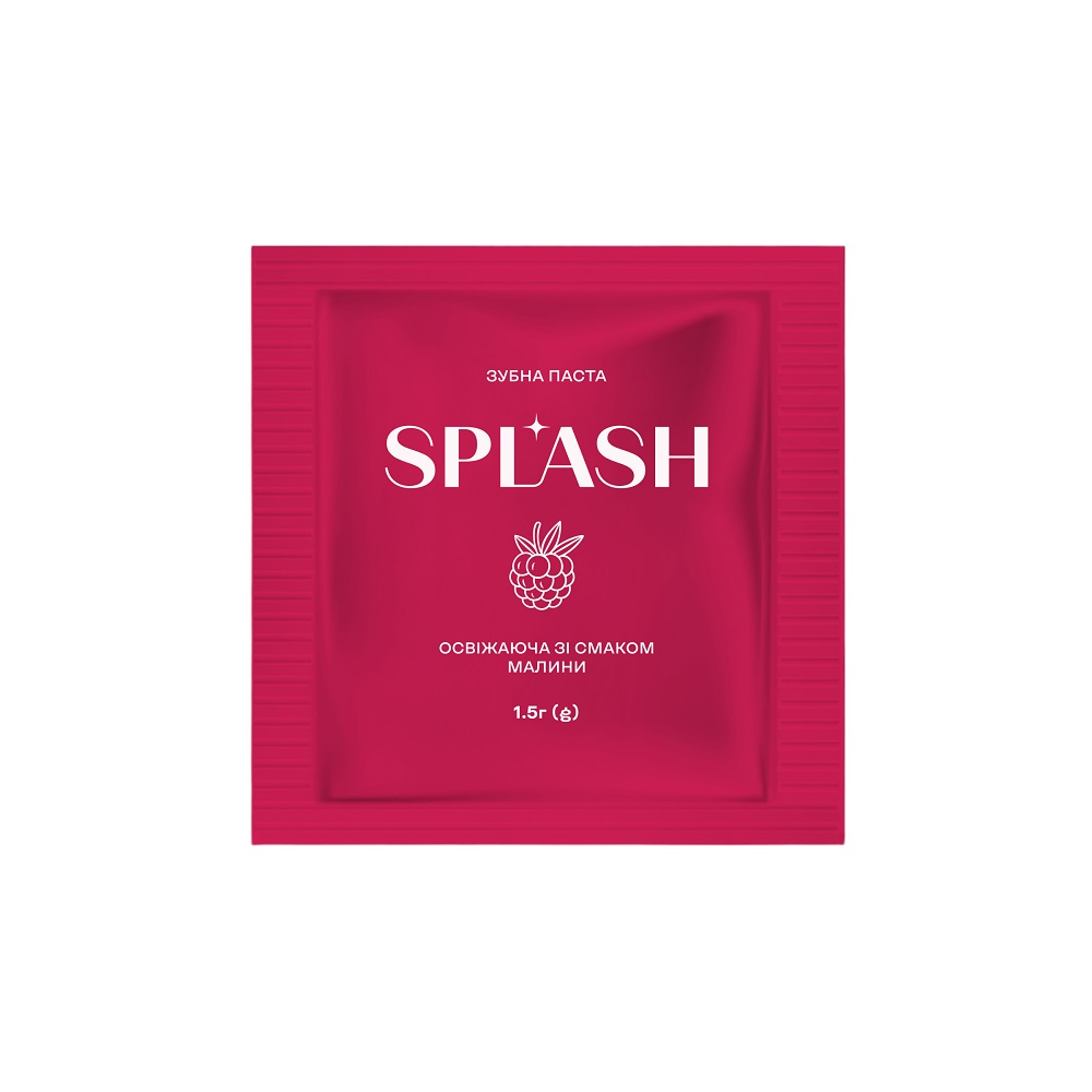 Миниатюра Зубная паста освежающая со вкусом малины Splash Миниатюра Зубная паста освежающая со вкусом малины Splash
