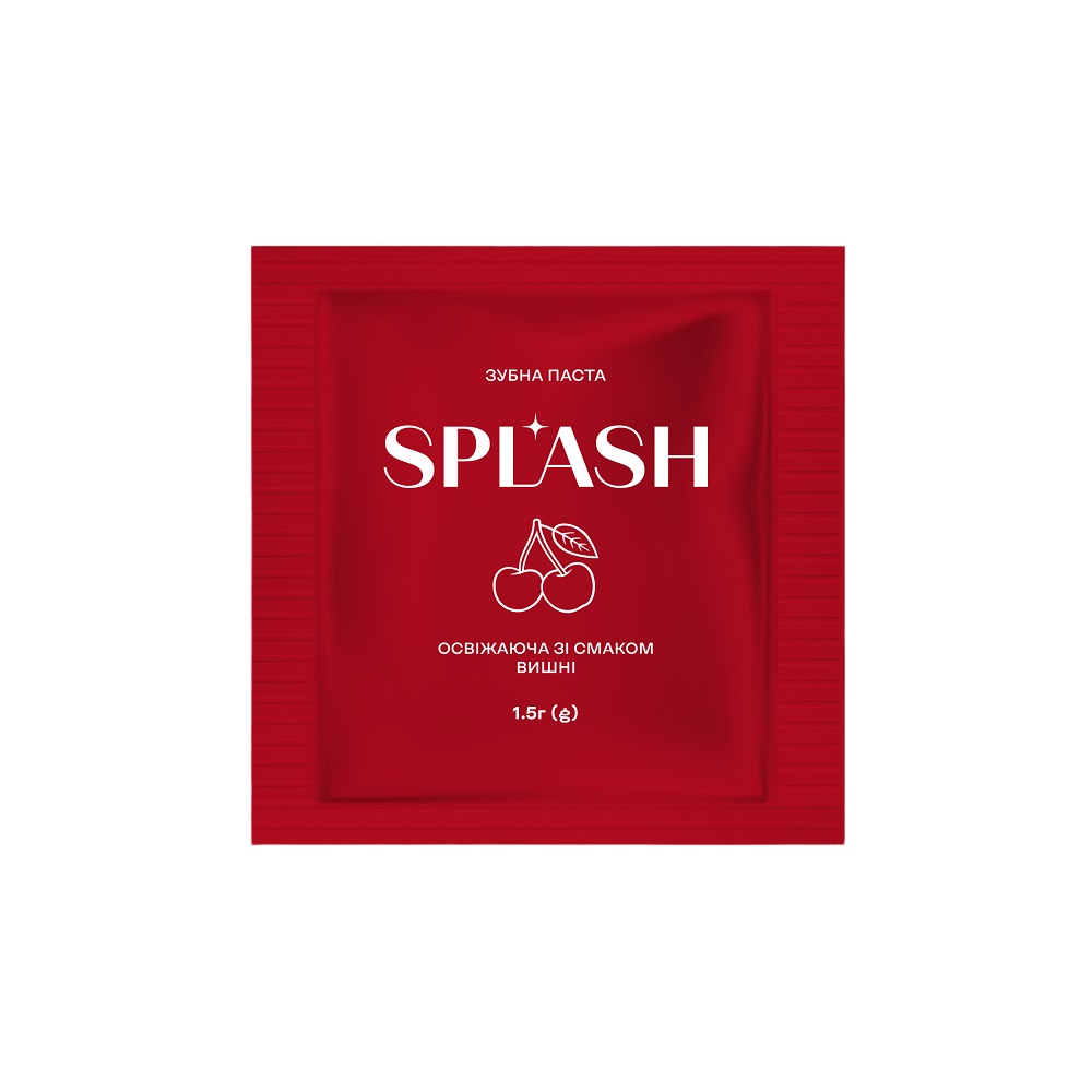 Миниатюра Зубная паста освежающая со вкусом вишни Splash Миниатюра Зубная паста освежающая со вкусом вишни Splash
