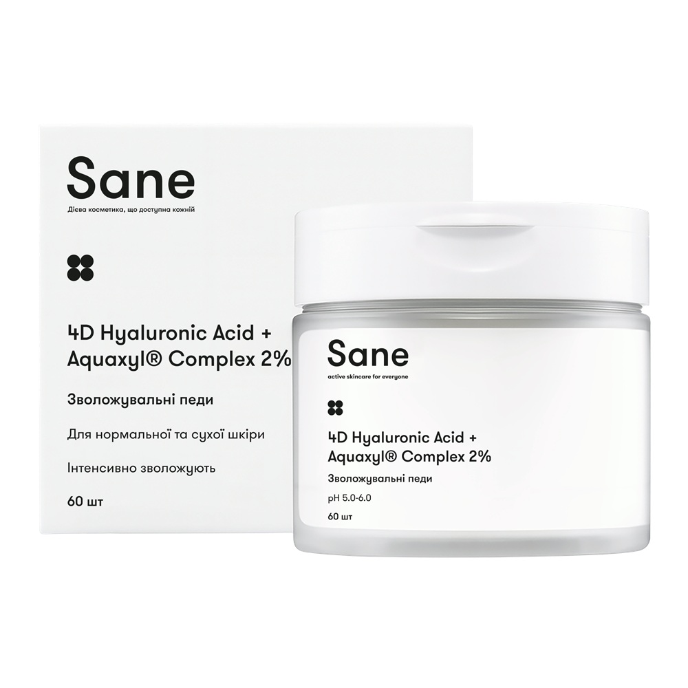 Педы для лица увлажняющие Sane Педы для лица увлажняющие Sane
