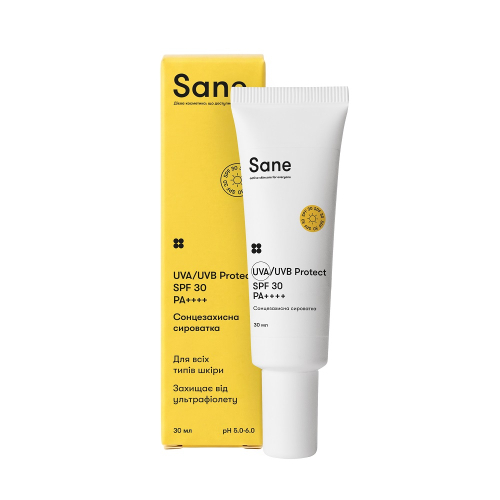 Солнцезащитная сыворотка для лица SPF30 Sane